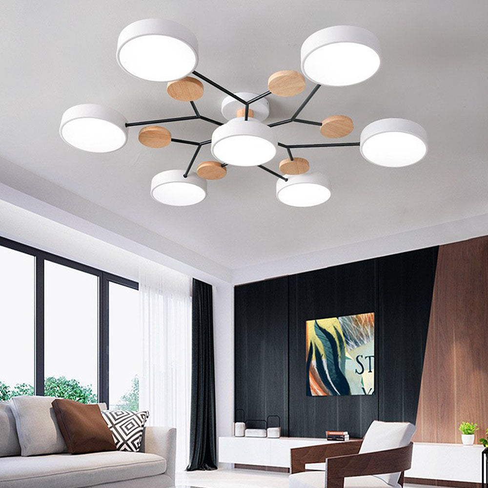 Ronde LED Plafondlamp Modern Woonkamer Lamp Dimbaar