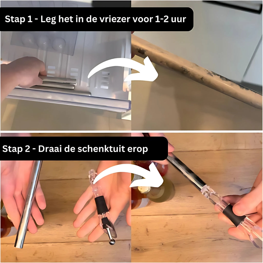 Wijnkoelstick Luxe Design voor Perfecte Wijntemperatuur