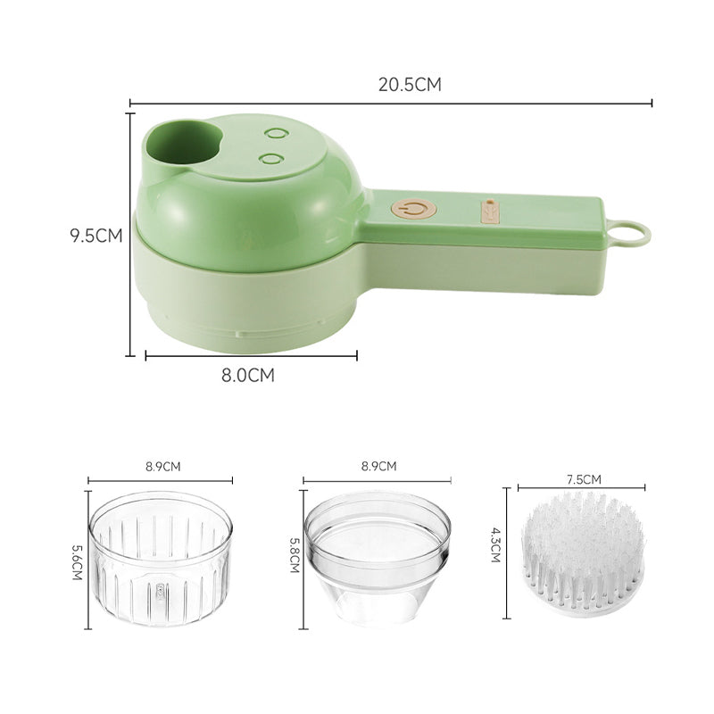 Elektrische Groentesnijder 4-in-1 Oplaadbaar Compact