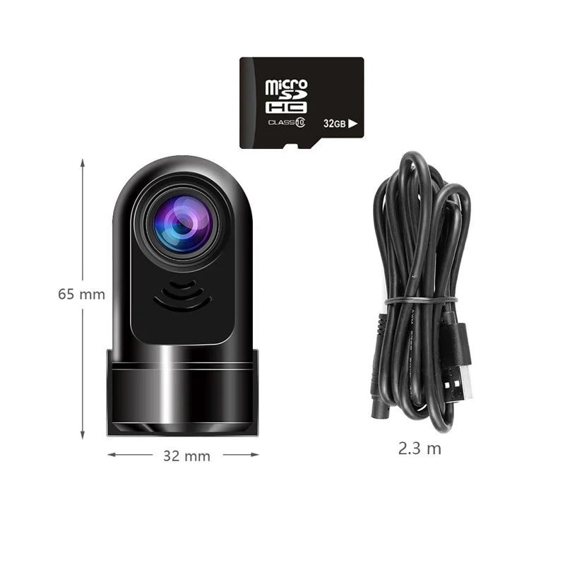 Mini Dashcam 1080P HD ADAS 360° Draaien