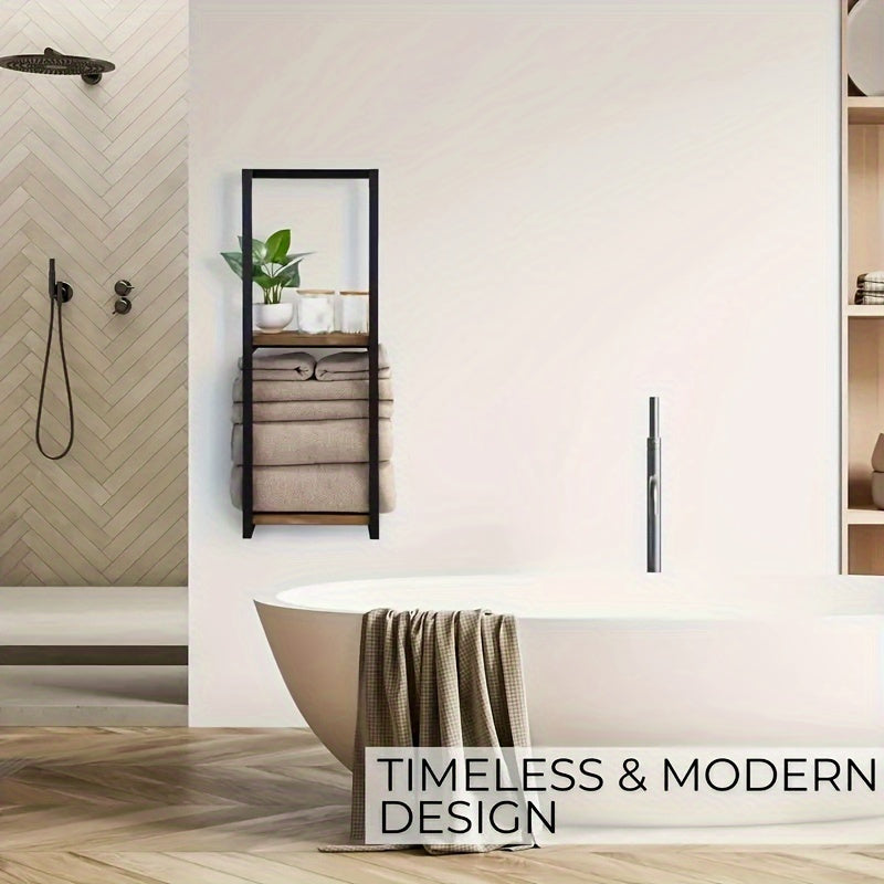 Badkamer Handdoekhouder Wit Compact en Netjes