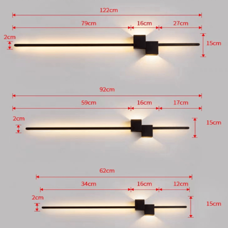 LED Wandlamp Modern Design Warm Wit Licht Metaal