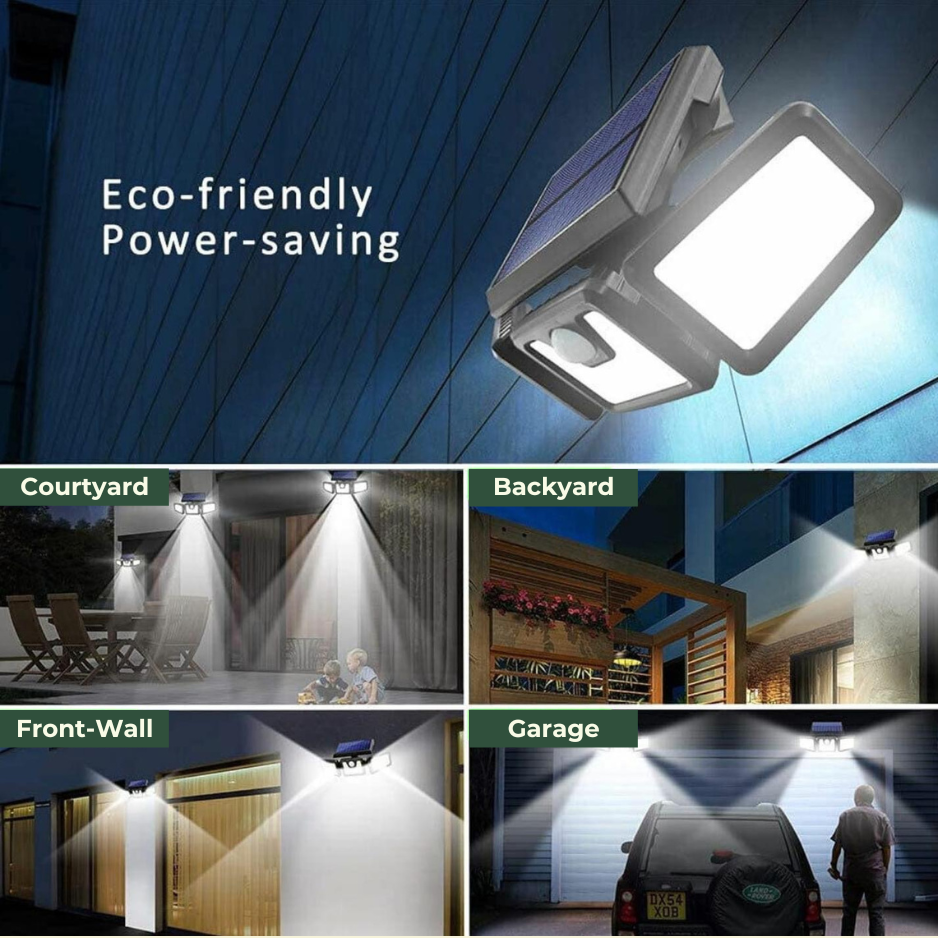 LED Solar Wandlamp Drievoudige Verlichting voor Buiten