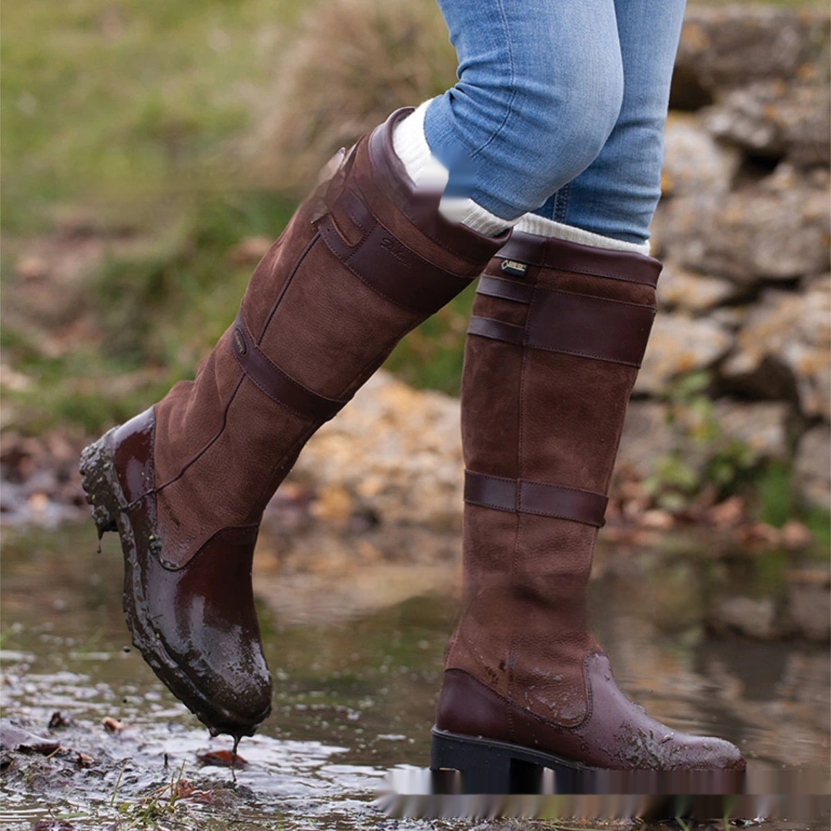 Dames Outdoor Laarzen Waterdicht Leren Hoge Schacht