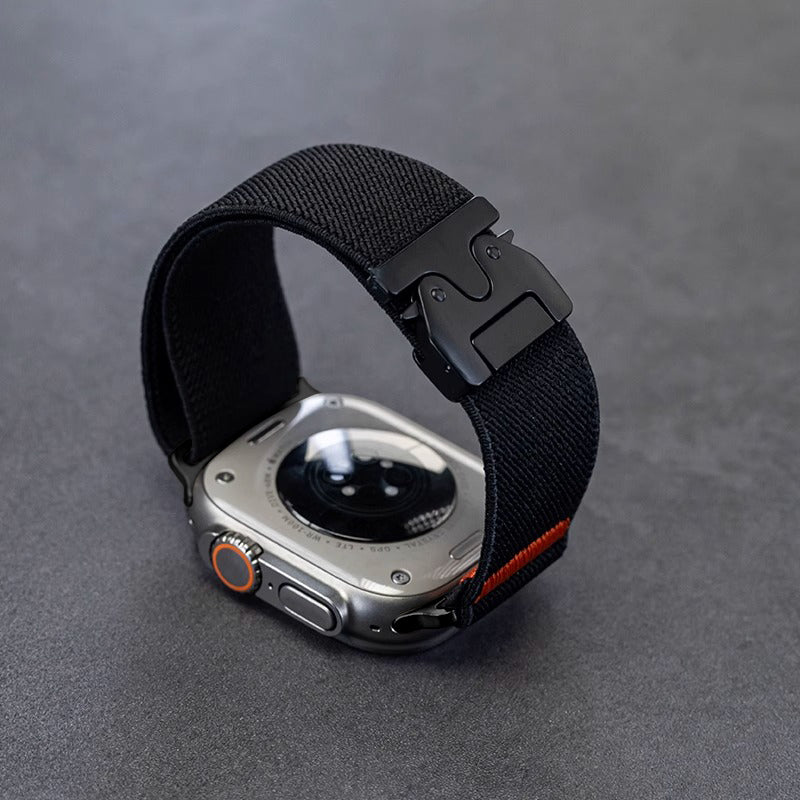 Stretchband voor Apple Watch - Luxe Nylon Band Comfortabel en Stijlvol