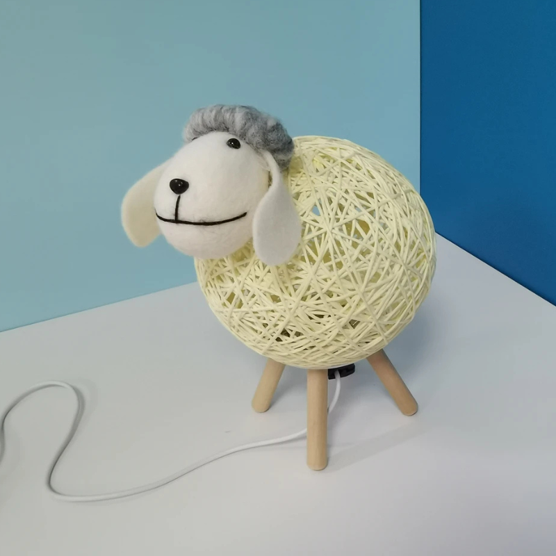 Schaap Nachtlamp LED Tafellamp Dimbaar Handgemaakt
