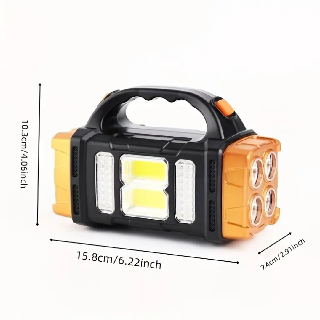 Nood Zaklamp 4-in-1 met Powerbank en Zonnepanelen
