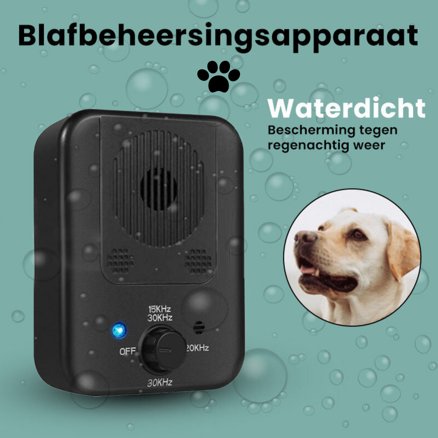 Hondengeblaf Verstiller - Ultrasone Blaasapparaat Waterdicht 15m Bereik