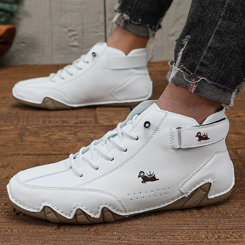 Stadsneakers voor Mannen - PU Sneakers met Ronde Neuzen en Antislipzool