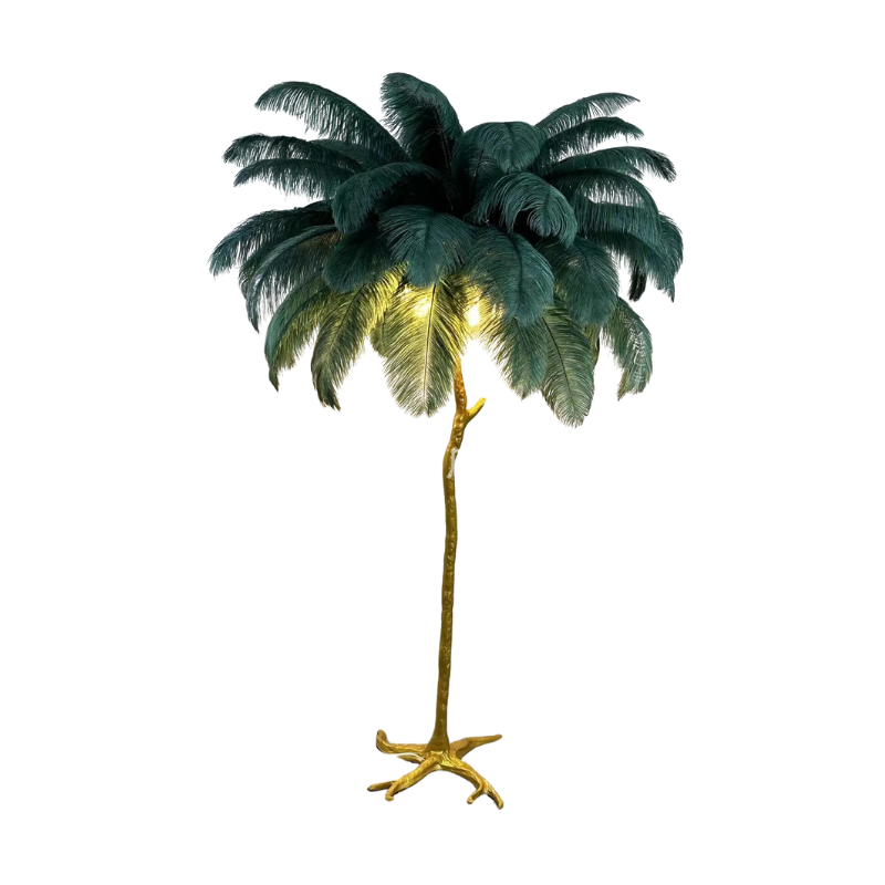 Nordic Vloerlamp met Struisvogelveren Luxe Design