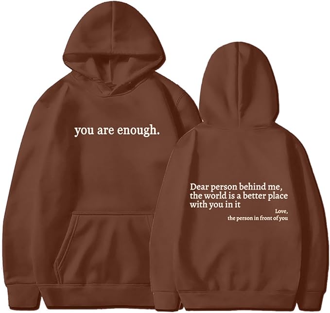 Zelfliefde Sweatshirt Met Motiverende Boodschap