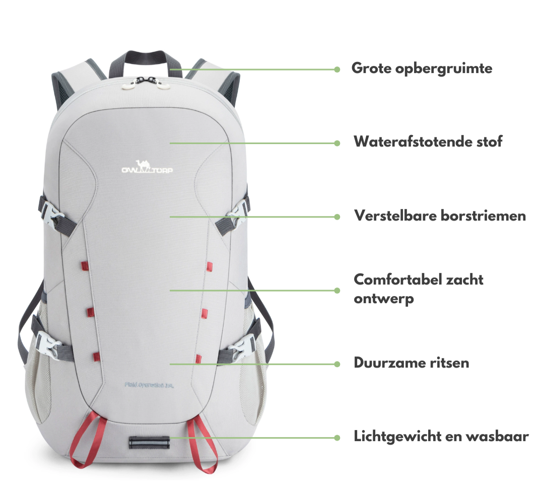 Rugzak voor Hiken - Grote Waterafstotende Backpack