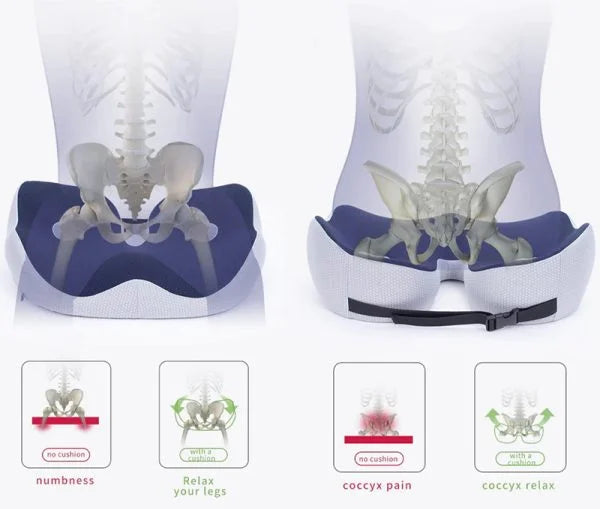 ComfortEase™ – Ergonomisch Zitkussen met Orthopedische Ondersteuning en Geheugenschuim-5