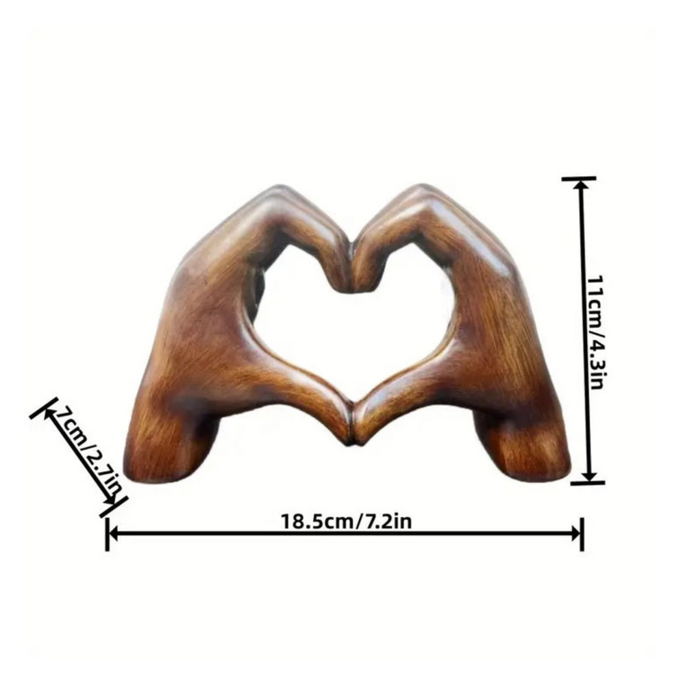 Hartvormige Eiken Houten Decoratie Handgemaakt