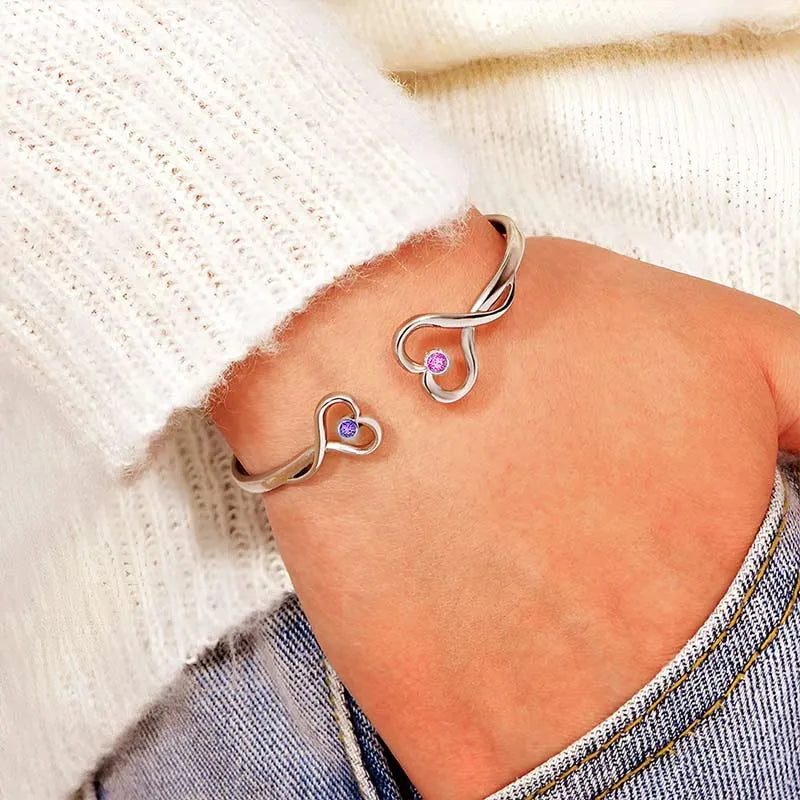 Moeder Dochter Armband Zilver Kado Liefde