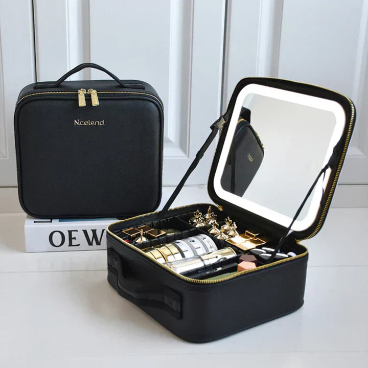 Draagbare LED Beauty Case met Verstelbare Spiegel