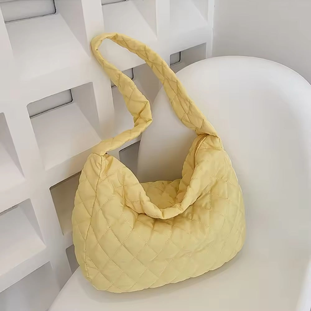 Grote Puffer Tote Schoudertas Gepolsterd Crossbody Model