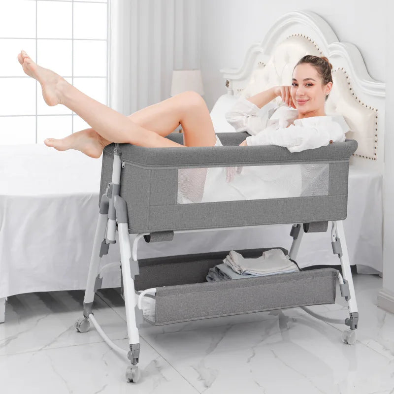 Draagbare Babywieg Geel Verplaatsbaar Comfortabel