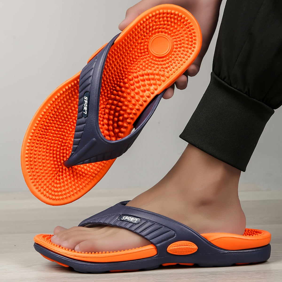 AcuRelax™ – Comfortabele Acupressuur Massage Slippers voor Heren