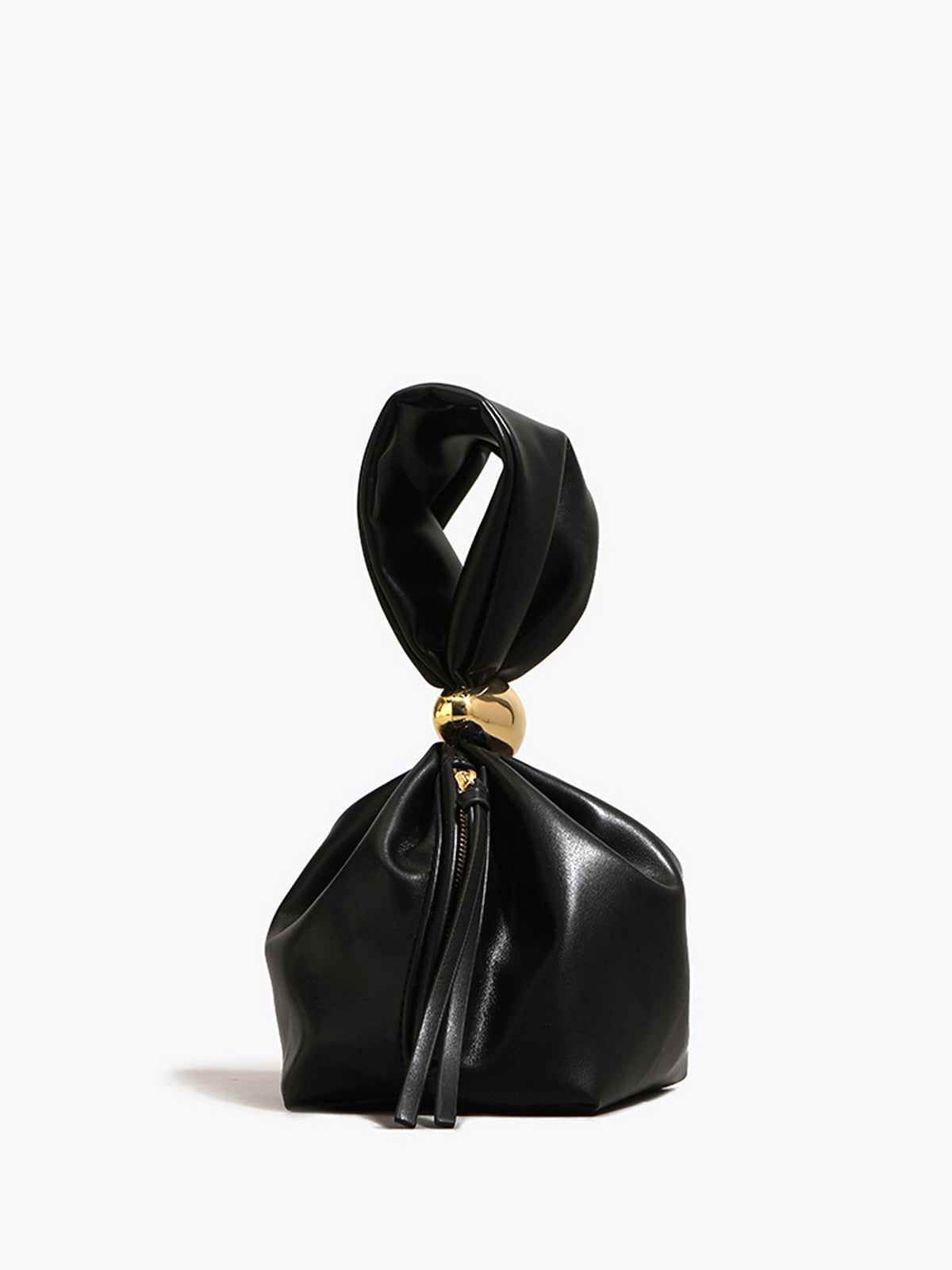 Dames Handtas Rood Faux Leer Gouden Accent