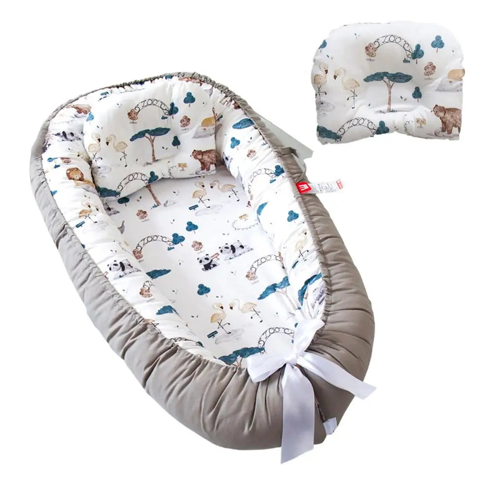 Baby Lounger voor Pasgeborenen – Draagbaar en Ademend Bedje