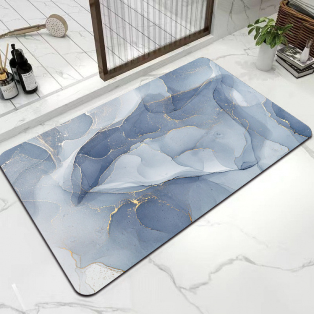 Badmat Sneldrogend Antislip Marmer Look Diatomeeën