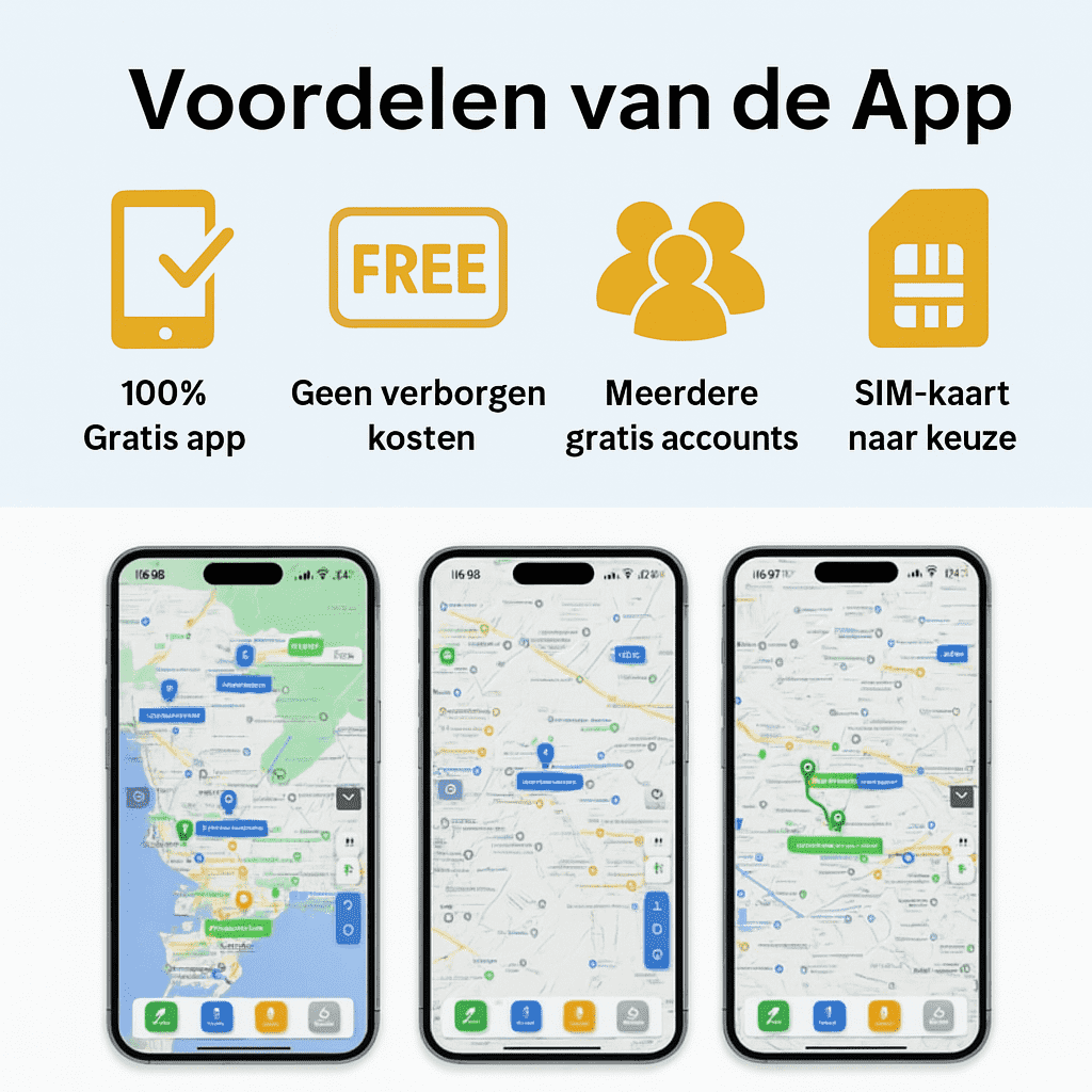 CareTrack™ – GPS Tracker Personen Zonder Abonnement met Real‑Time Positie & Zonealarm