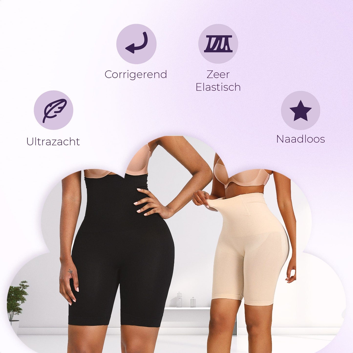 Dames Shorts Hoge Taille Naadloos Shapewear