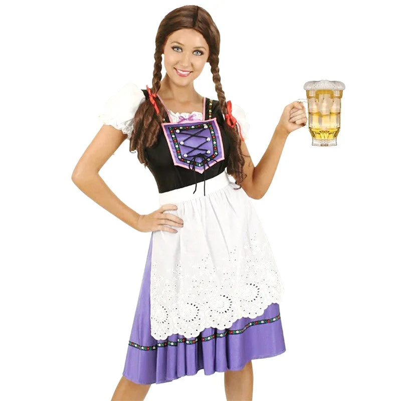 Dirndl Jurk met Schort voor Oktoberfest en Feesten