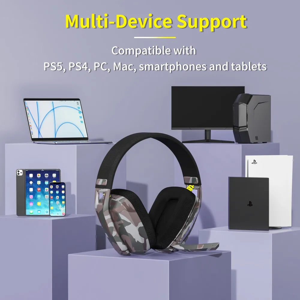 Draadloze Gaming Headset voor PS5 PS4 en PC