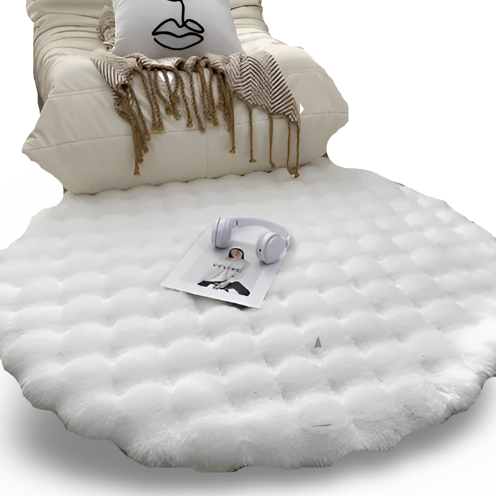 Ronde Deurmat Zachte Antislip Fleece voor Thuis