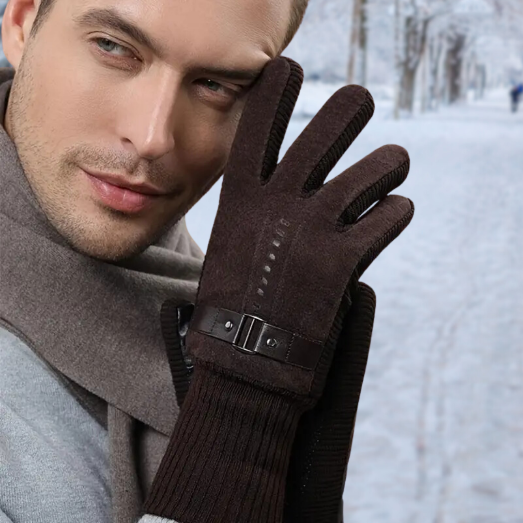 FrostEdge – Herenhandschoenen Winterproof Fleece & Leer – Winddicht & Warm 6