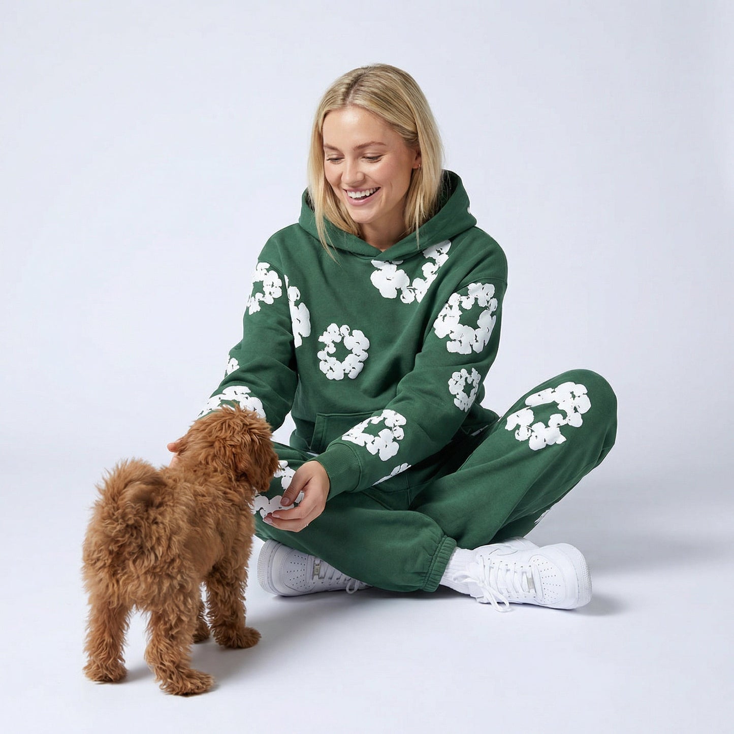 Dames Trainingspak Bloemenprint - 2-delig Sportoutfit