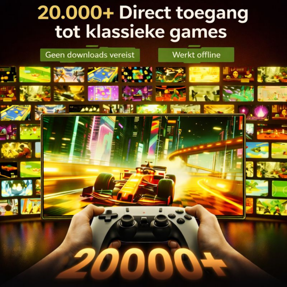 Retro Gameconsole Draadloos Met Klassieke Spellen HDMI