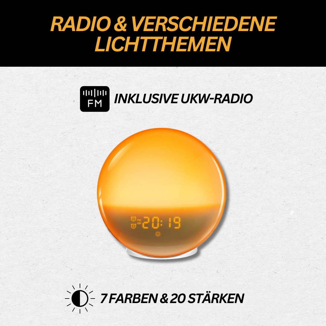 Wake-up Light Wekker Natuurlijk Worden met Zonsopgang Simulatie