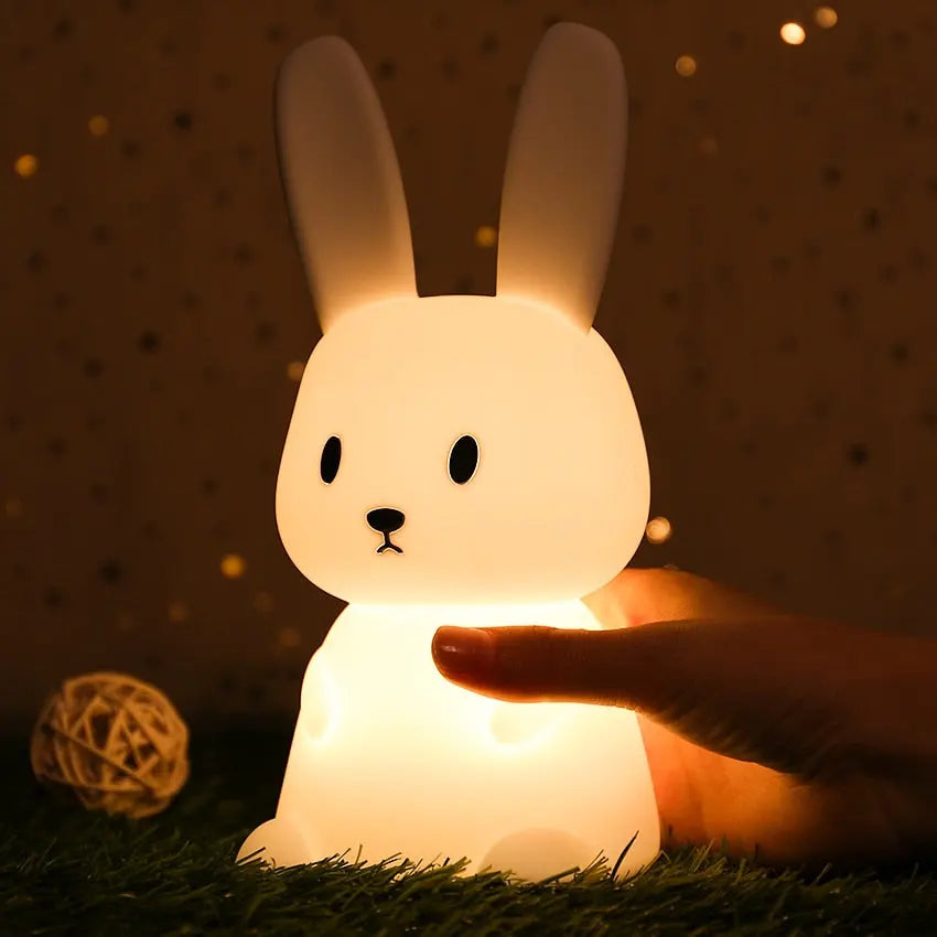 Konijn Nachtlampje Zacht Siliconen LED Licht Aanraakbediening