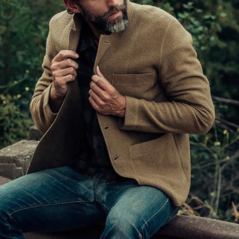 Vest Mannen Jelle Knoopsluiting Casual Stijl