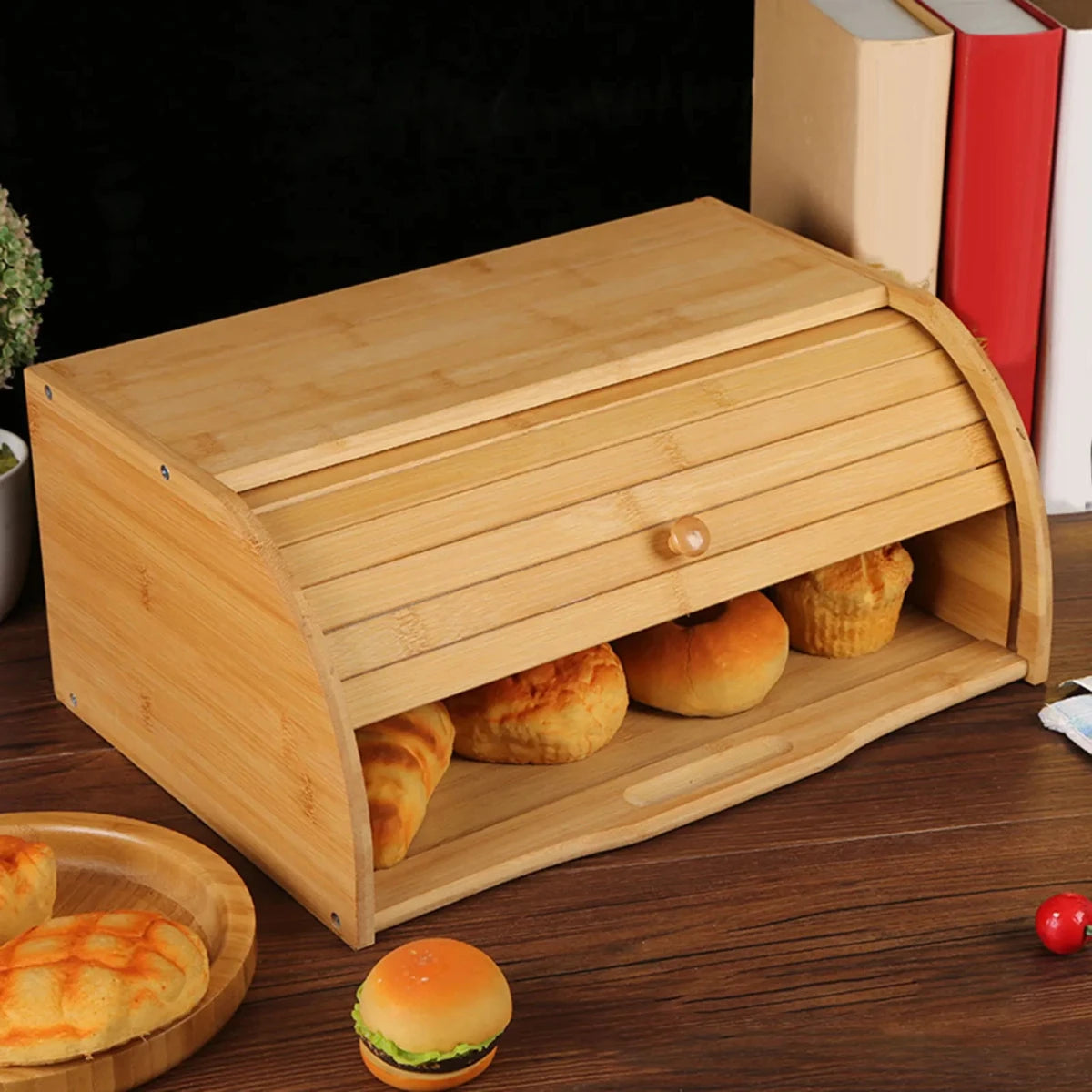 Houten Brooddoos voor Keuken met Deksel Modern Design