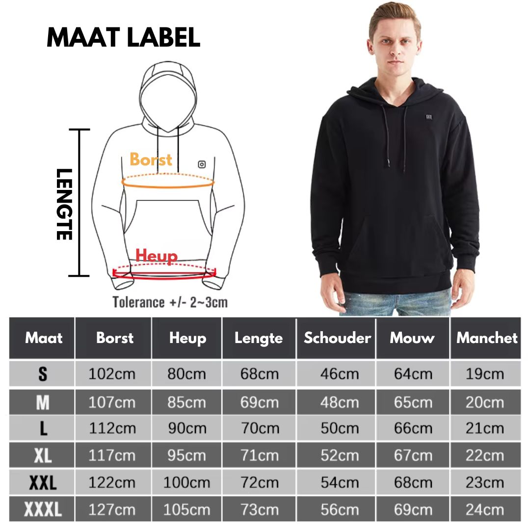USB Verwarmde Hoodie Warm en Stijlvol voor Winter