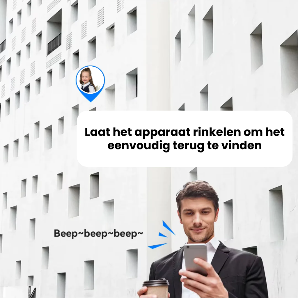 SafeLoop™ – GPS Tracker Kinderen Zonder Abonnement, Nauwkeurige Realtime Tracking
