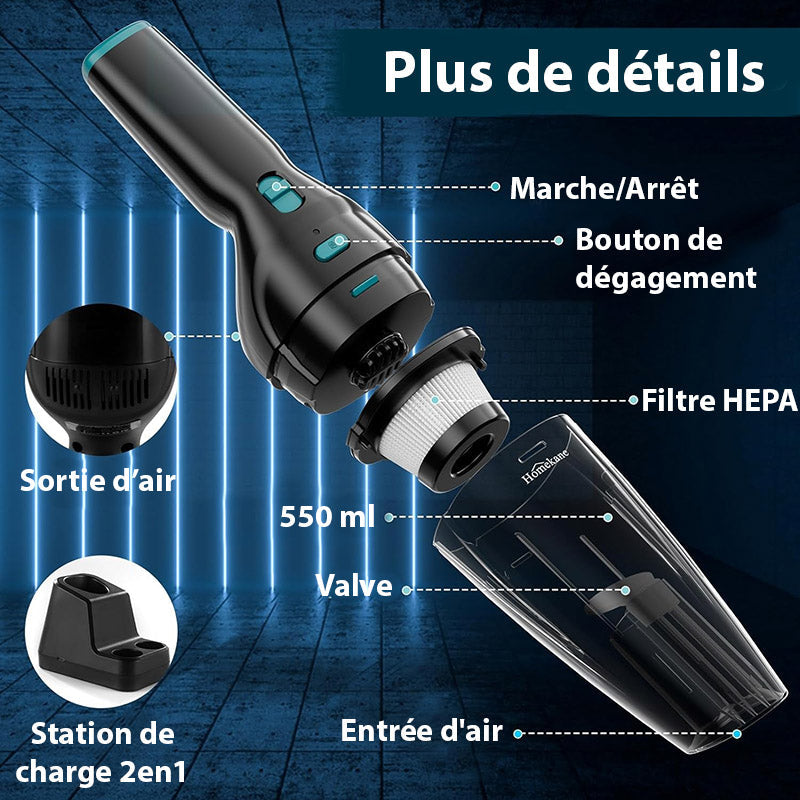 Marcherelle™ – Krachtige en draadloze draagbare handstofzuiger met laadstation 6