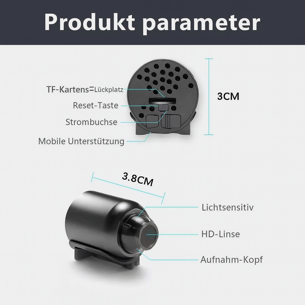 WLAN Bewakingscamera Mini met Nachtzicht en Bewegingsdetectie