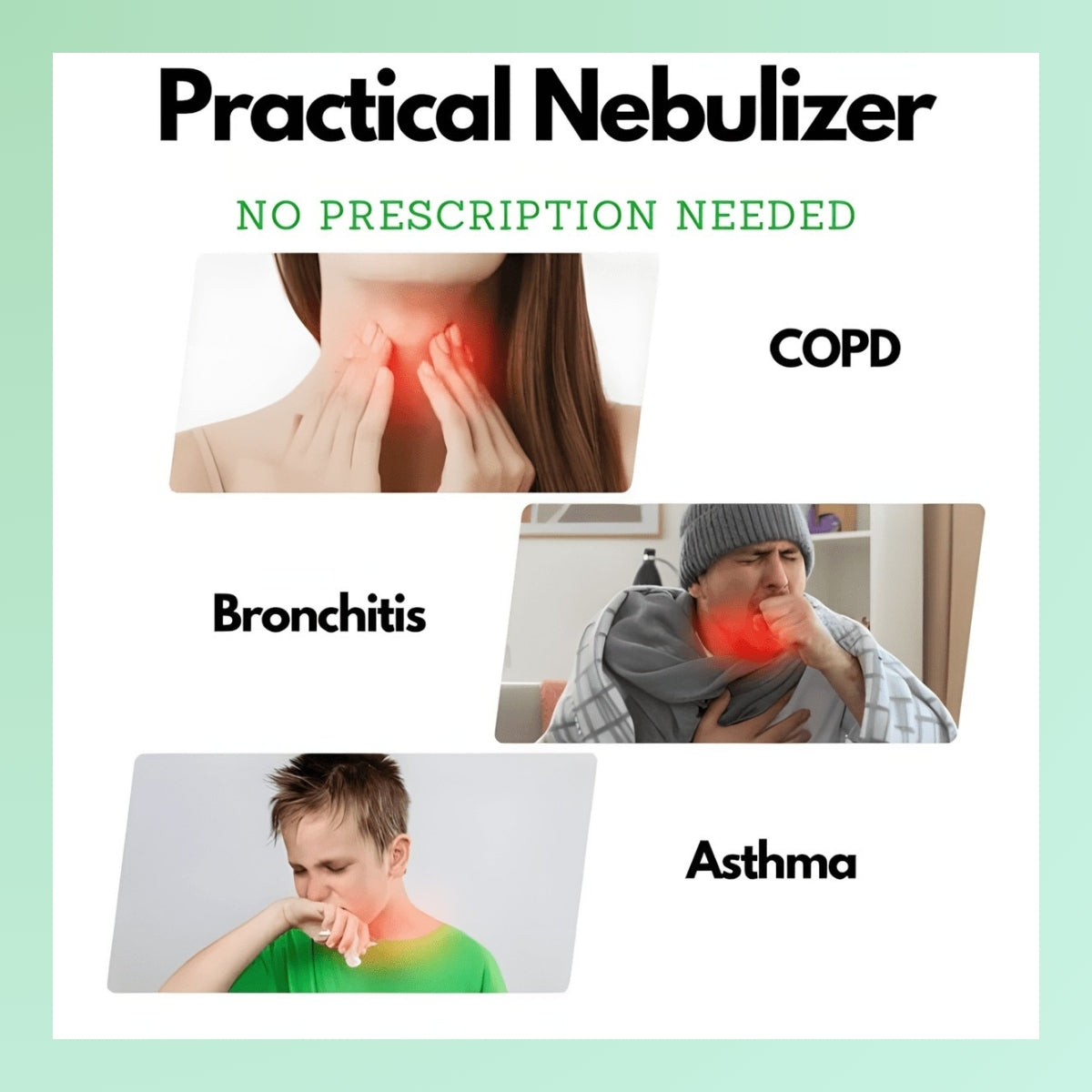 Portable Astma Inhalator Nebulisator Compact voor Thuis en Reizen