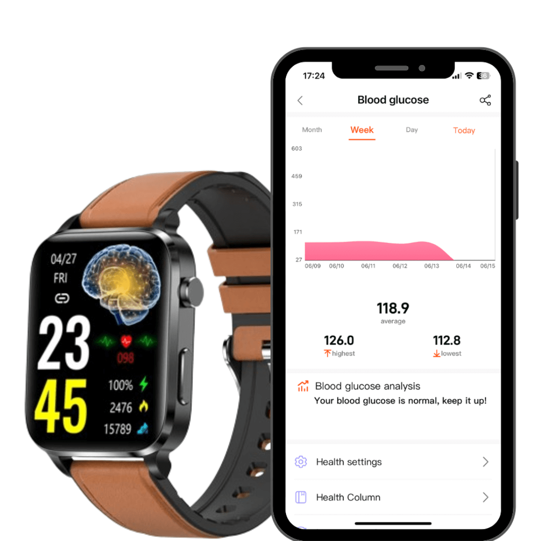 Sugacare™ – Pijnloze Bloedsuikermonitor Smartwatch met Lasertherapie-6