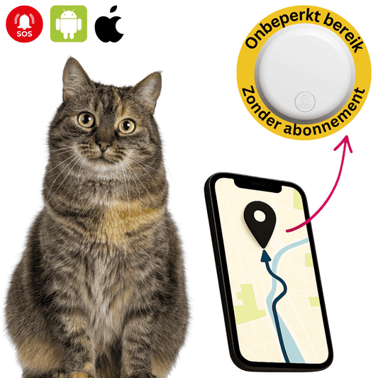 PurrLocate™ – GPS Tracker Kat Zonder Abonnement met Realtime Locatie & Veiligheidszone