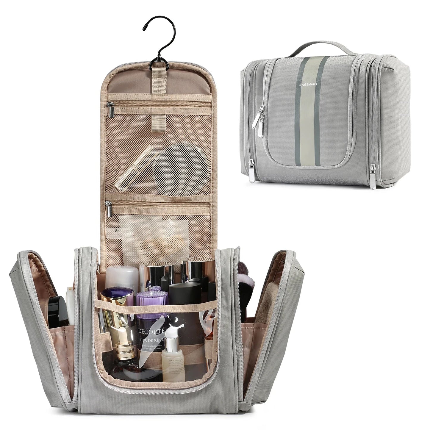Compact Toilettas Opbergset Transparant