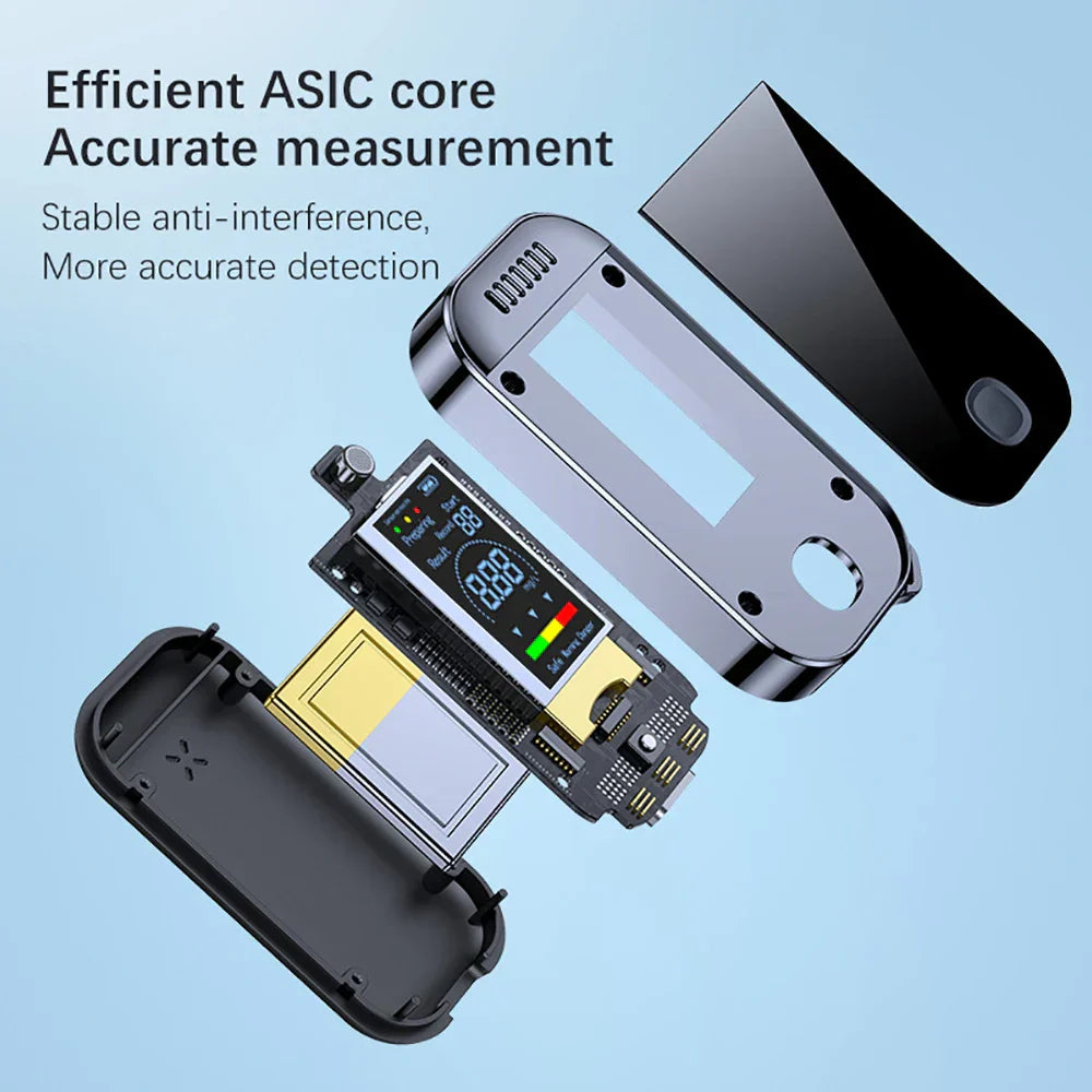 Alcoholblaastester Sleutelhanger met LCD-scherm USB Oplaadbaar