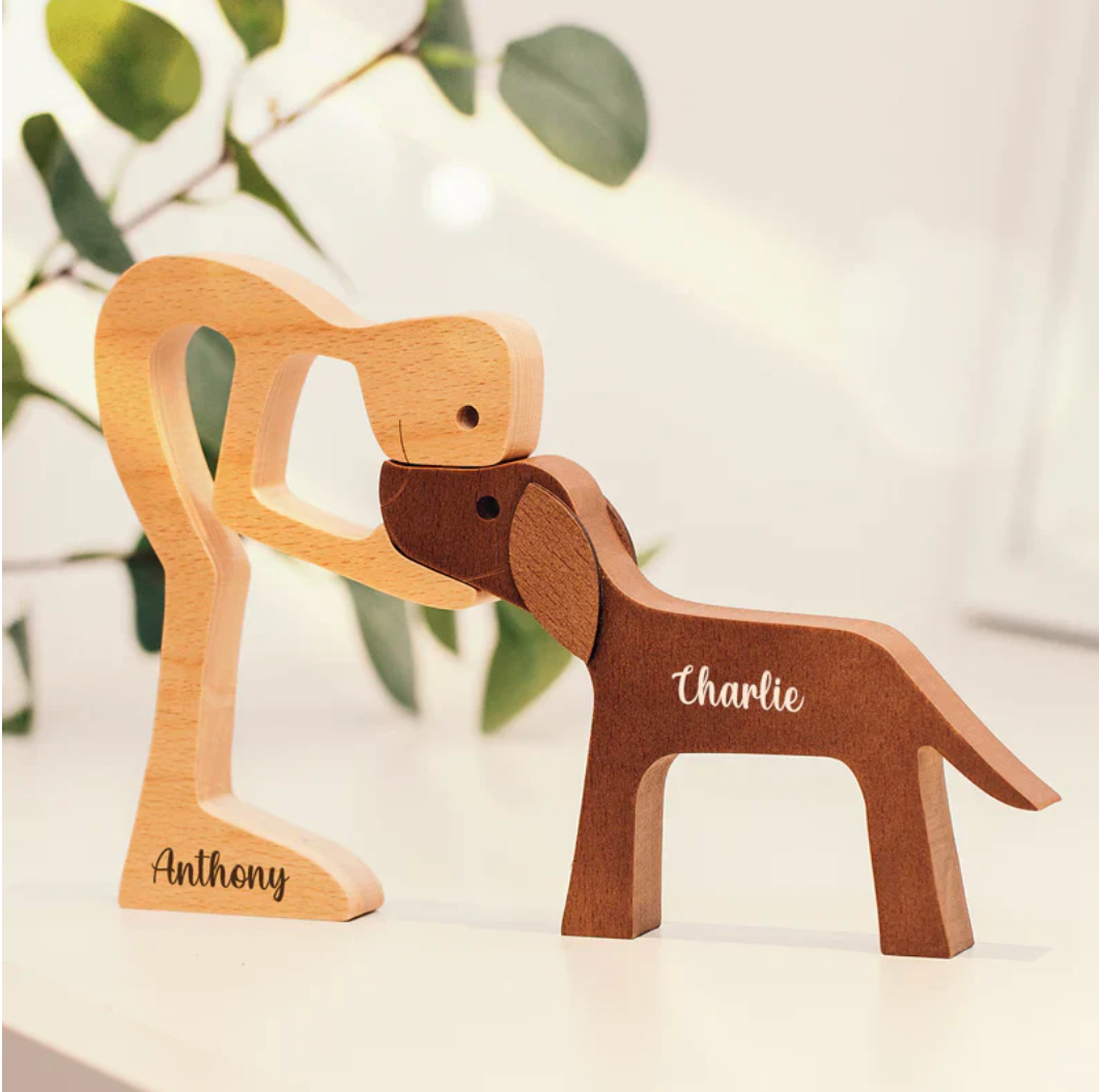 Persoonlijk Houten Vriendenbeeldje voor het Leven