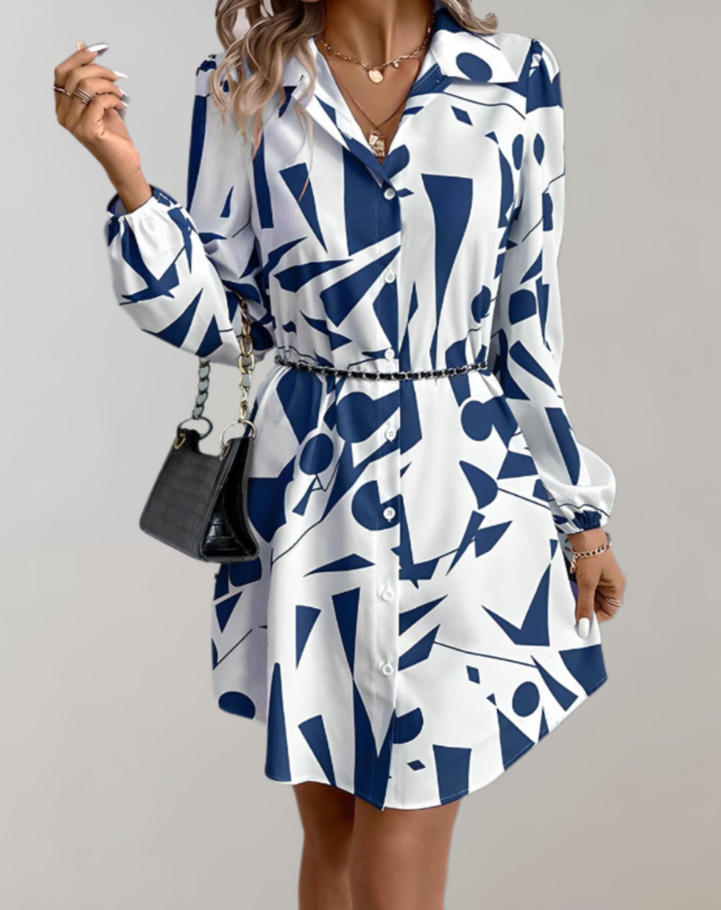 Mila™ – Dames Jurk Met Lange Mouwen Ademend Comfort Voor Elke Gelegenheid-4