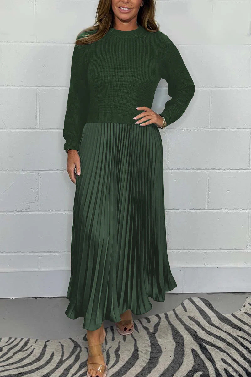 Tea™ – Dames Jurk met Flatterende Pasvorm en Elegant Trui-en-Rok Design